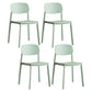 Plastic Contemporary RestaurantSide Chair Colorful Stacking Dining Chair Pea Green Design 1 4 Piece Set Clearhalo ' kitchen&dining_furn' 'Dining Chairs' 'Dining Tables & Seating' 'dining_chair' 'furn' 'furn_dining_chair' 'Furniture' 'furniture_dining_chair' 'Kitchen & Dining Furniture' 'kitchen' 3542017