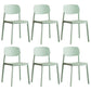 Plastic Contemporary RestaurantSide Chair Colorful Stacking Dining Chair Pea Green Design 1 6 Piece Set Clearhalo ' kitchen&dining_furn' 'Dining Chairs' 'Dining Tables & Seating' 'dining_chair' 'furn' 'furn_dining_chair' 'Furniture' 'furniture_dining_chair' 'Kitchen & Dining Furniture' 'kitchen' 3542018