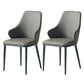 Contemporary Restaurant Leather Armchair Matte Finish Parsons Dining Chair Dark Gray 2 Piece Set Clearhalo ' kitchen&dining_furn' 'Dining Chairs' 'Dining Tables & Seating' 'dining_chair' 'furn' 'furn_dining_chair' 'Furniture' 'furniture_dining_chair' 'Kitchen & Dining Furniture' 'kitchen' 3542024