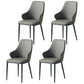 Contemporary Restaurant Leather Armchair Matte Finish Parsons Dining Chair Dark Gray 4 Piece Set Clearhalo ' kitchen&dining_furn' 'Dining Chairs' 'Dining Tables & Seating' 'dining_chair' 'furn' 'furn_dining_chair' 'Furniture' 'furniture_dining_chair' 'Kitchen & Dining Furniture' 'kitchen' 3542026
