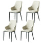 Contemporary Restaurant Leather Armchair Matte Finish Parsons Dining Chair Light Gray 4 Piece Set Clearhalo ' kitchen&dining_furn' 'Dining Chairs' 'Dining Tables & Seating' 'dining_chair' 'furn' 'furn_dining_chair' 'Furniture' 'furniture_dining_chair' 'Kitchen & Dining Furniture' 'kitchen' 3542032