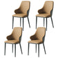 Contemporary Restaurant Leather Armchair Matte Finish Parsons Dining Chair Khaki 4 Piece Set Clearhalo ' kitchen&dining_furn' 'Dining Chairs' 'Dining Tables & Seating' 'dining_chair' 'furn' 'furn_dining_chair' 'Furniture' 'furniture_dining_chair' 'Kitchen & Dining Furniture' 'kitchen' 3542045