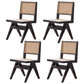 Solid Rubberwood Kitchen Dining Room Chairs Open Back Side Chairs Sets Black 4 Piece Set Clearhalo ' kitchen&dining_furn' 'Dining Chairs' 'Dining Tables & Seating' 'dining_chair' 'furn' 'furn_dining_chair' 'Furniture' 'furniture_dining_chair' 'Kitchen & Dining Furniture' 'kitchen' 3542082