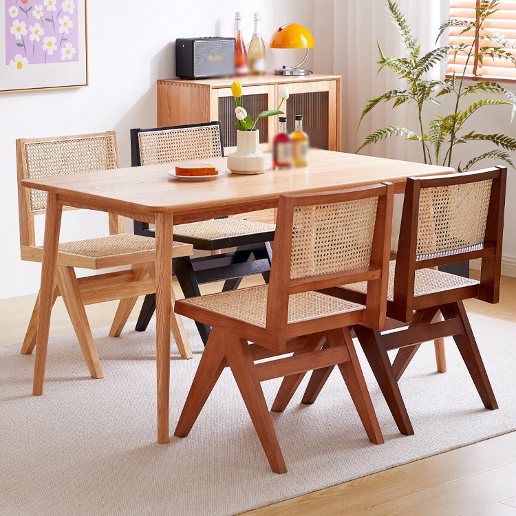 Solid Rubberwood Kitchen Dining Room Chairs Open Back Side Chairs Sets Clearhalo ' kitchen&dining_furn' 'Dining Chairs' 'Dining Tables & Seating' 'dining_chair' 'furn' 'furn_dining_chair' 'Furniture' 'furniture_dining_chair' 'Kitchen & Dining Furniture' 'kitchen' 3542087