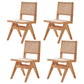 Solid Rubberwood Kitchen Dining Room Chairs Open Back Side Chairs Sets Wood 4 Piece Set Clearhalo ' kitchen&dining_furn' 'Dining Chairs' 'Dining Tables & Seating' 'dining_chair' 'furn' 'furn_dining_chair' 'Furniture' 'furniture_dining_chair' 'Kitchen & Dining Furniture' 'kitchen' 3542088