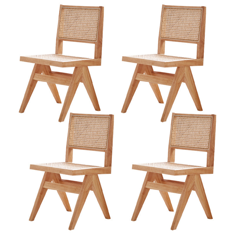 Solid Rubberwood Kitchen Dining Room Chairs Open Back Side Chairs Sets Wood 4 Piece Set Clearhalo ' kitchen&dining_furn' 'Dining Chairs' 'Dining Tables & Seating' 'dining_chair' 'furn' 'furn_dining_chair' 'Furniture' 'furniture_dining_chair' 'Kitchen & Dining Furniture' 'kitchen' 3542088