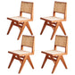 Solid Rubberwood Kitchen Dining Room Chairs Open Back Side Chairs Sets Red Brown 4 Piece Set Clearhalo ' kitchen&dining_furn' 'Dining Chairs' 'Dining Tables & Seating' 'dining_chair' 'furn' 'furn_dining_chair' 'Furniture' 'furniture_dining_chair' 'Kitchen & Dining Furniture' 'kitchen' 3542095