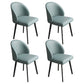 Contemporary Armless Dining Chairs Parsons Chair with Iron Legs for Home Use Blue 4 Piece Set Clearhalo ' kitchen&dining_furn' 'Dining Chairs' 'Dining Tables & Seating' 'dining_chair' 'furn' 'furn_dining_chair' 'Furniture' 'furniture_dining_chair' 'Kitchen & Dining Furniture' 'kitchen' 3542113
