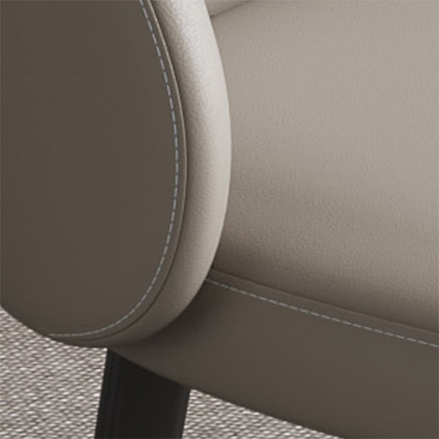 Contemporary Armless Dining Chairs Parsons Chair with Iron Legs for Home Use Clearhalo ' kitchen&dining_furn' 'Dining Chairs' 'Dining Tables & Seating' 'dining_chair' 'furn' 'furn_dining_chair' 'Furniture' 'furniture_dining_chair' 'Kitchen & Dining Furniture' 'kitchen' 3542118