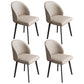 Contemporary Armless Dining Chairs Parsons Chair with Iron Legs for Home Use Light Khaki 4 Piece Set Clearhalo ' kitchen&dining_furn' 'Dining Chairs' 'Dining Tables & Seating' 'dining_chair' 'furn' 'furn_dining_chair' 'Furniture' 'furniture_dining_chair' 'Kitchen & Dining Furniture' 'kitchen' 3542119