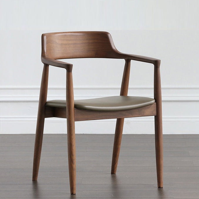 Modern Dining Arm Chair 22'' Wide Open Back Chair with 4 Wood Legs for Home Use Clearhalo ' kitchen&dining_furn' 'Dining Chairs' 'Dining Tables & Seating' 'dining_chair' 'furn' 'furn_dining_chair' 'Furniture' 'furniture_dining_chair' 'Kitchen & Dining Furniture' 'kitchen' 3542128