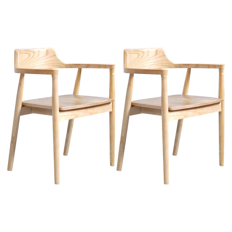 Modern Dining Arm Chair 22'' Wide Open Back Chair with 4 Wood Legs for Home Use Wood Wood 2 Piece Set Clearhalo ' kitchen&dining_furn' 'Dining Chairs' 'Dining Tables & Seating' 'dining_chair' 'furn' 'furn_dining_chair' 'Furniture' 'furniture_dining_chair' 'Kitchen & Dining Furniture' 'kitchen' 3542136