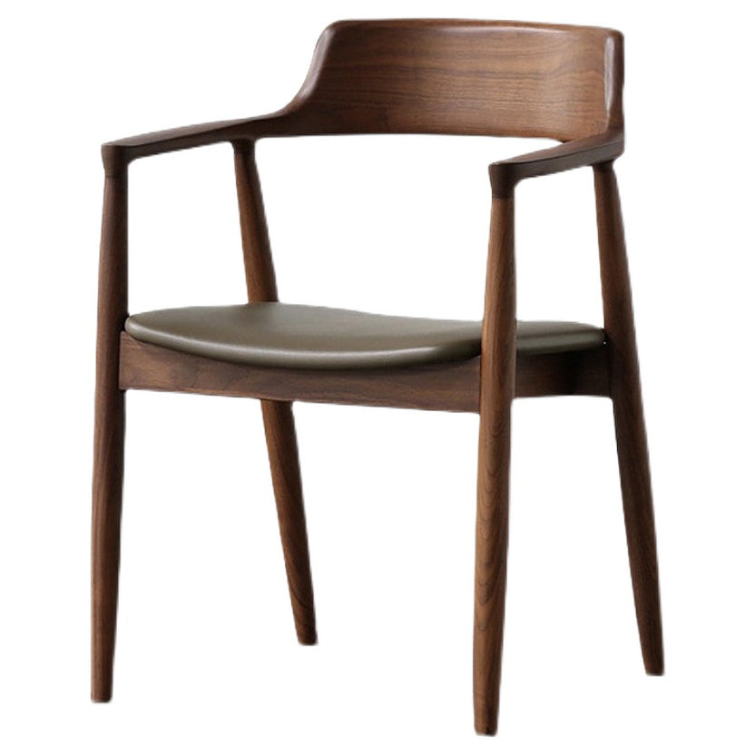 Modern Dining Arm Chair 22'' Wide Open Back Chair with 4 Wood Legs for Home Use Clearhalo ' kitchen&dining_furn' 'Dining Chairs' 'Dining Tables & Seating' 'dining_chair' 'furn' 'furn_dining_chair' 'Furniture' 'furniture_dining_chair' 'Kitchen & Dining Furniture' 'kitchen' 3542137