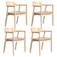 Modern Dining Arm Chair 22'' Wide Open Back Chair with 4 Wood Legs for Home Use Wood Wood 4 Piece Set Clearhalo ' kitchen&dining_furn' 'Dining Chairs' 'Dining Tables & Seating' 'dining_chair' 'furn' 'furn_dining_chair' 'Furniture' 'furniture_dining_chair' 'Kitchen & Dining Furniture' 'kitchen' 3542139