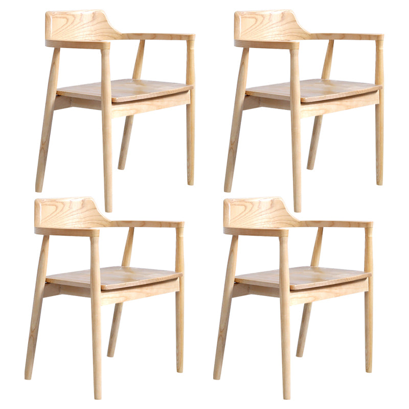 Modern Dining Arm Chair 22'' Wide Open Back Chair with 4 Wood Legs for Home Use Wood Wood 4 Piece Set Clearhalo ' kitchen&dining_furn' 'Dining Chairs' 'Dining Tables & Seating' 'dining_chair' 'furn' 'furn_dining_chair' 'Furniture' 'furniture_dining_chair' 'Kitchen & Dining Furniture' 'kitchen' 3542139
