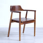 Modern Dining Arm Chair 22'' Wide Open Back Chair with 4 Wood Legs for Home Use Walnut Wood 1 Piece Clearhalo ' kitchen&dining_furn' 'Dining Chairs' 'Dining Tables & Seating' 'dining_chair' 'furn' 'furn_dining_chair' 'Furniture' 'furniture_dining_chair' 'Kitchen & Dining Furniture' 'kitchen' 3542141