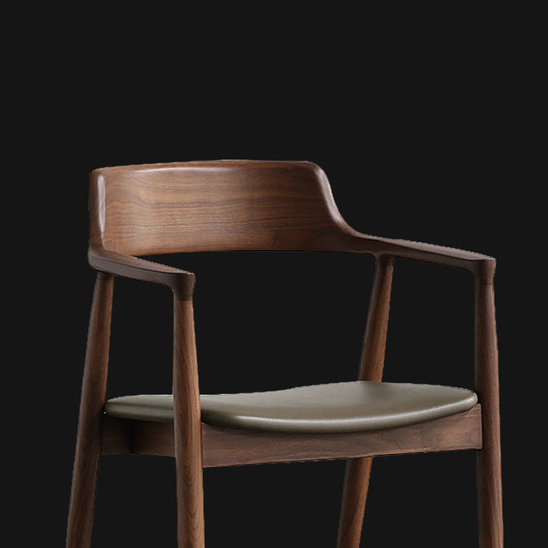 Modern Dining Arm Chair 22'' Wide Open Back Chair with 4 Wood Legs for Home Use Clearhalo ' kitchen&dining_furn' 'Dining Chairs' 'Dining Tables & Seating' 'dining_chair' 'furn' 'furn_dining_chair' 'Furniture' 'furniture_dining_chair' 'Kitchen & Dining Furniture' 'kitchen' 3542142