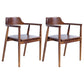 Modern Dining Arm Chair 22'' Wide Open Back Chair with 4 Wood Legs for Home Use Walnut Wood 2 Piece Set Clearhalo ' kitchen&dining_furn' 'Dining Chairs' 'Dining Tables & Seating' 'dining_chair' 'furn' 'furn_dining_chair' 'Furniture' 'furniture_dining_chair' 'Kitchen & Dining Furniture' 'kitchen' 3542143