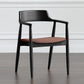 Modern Dining Arm Chair 22'' Wide Open Back Chair with 4 Wood Legs for Home Use Black Linen 1 Piece Clearhalo ' kitchen&dining_furn' 'Dining Chairs' 'Dining Tables & Seating' 'dining_chair' 'furn' 'furn_dining_chair' 'Furniture' 'furniture_dining_chair' 'Kitchen & Dining Furniture' 'kitchen' 3542146