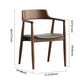 Modern Dining Arm Chair 22'' Wide Open Back Chair with 4 Wood Legs for Home Use Clearhalo ' kitchen&dining_furn' 'Dining Chairs' 'Dining Tables & Seating' 'dining_chair' 'furn' 'furn_dining_chair' 'Furniture' 'furniture_dining_chair' 'Kitchen & Dining Furniture' 'kitchen' 3542147