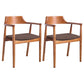 Modern Dining Arm Chair 22'' Wide Open Back Chair with 4 Wood Legs for Home Use Brown Linen 2 Piece Set Clearhalo ' kitchen&dining_furn' 'Dining Chairs' 'Dining Tables & Seating' 'dining_chair' 'furn' 'furn_dining_chair' 'Furniture' 'furniture_dining_chair' 'Kitchen & Dining Furniture' 'kitchen' 3542154