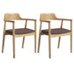 Modern Dining Arm Chair 22'' Wide Open Back Chair with 4 Wood Legs for Home Use Wood Linen 2 Piece Set Clearhalo ' kitchen&dining_furn' 'Dining Chairs' 'Dining Tables & Seating' 'dining_chair' 'furn' 'furn_dining_chair' 'Furniture' 'furniture_dining_chair' 'Kitchen & Dining Furniture' 'kitchen' 3542158