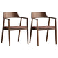 Modern Dining Arm Chair 22'' Wide Open Back Chair with 4 Wood Legs for Home Use Walnut Linen 2 Piece Set Clearhalo ' kitchen&dining_furn' 'Dining Chairs' 'Dining Tables & Seating' 'dining_chair' 'furn' 'furn_dining_chair' 'Furniture' 'furniture_dining_chair' 'Kitchen & Dining Furniture' 'kitchen' 3542161