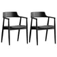 Modern Dining Arm Chair 22'' Wide Open Back Chair with 4 Wood Legs for Home Use Black Faux Leather 2 Piece Set Clearhalo ' kitchen&dining_furn' 'Dining Chairs' 'Dining Tables & Seating' 'dining_chair' 'furn' 'furn_dining_chair' 'Furniture' 'furniture_dining_chair' 'Kitchen & Dining Furniture' 'kitchen' 3542164