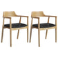 Modern Dining Arm Chair 22'' Wide Open Back Chair with 4 Wood Legs for Home Use Wood Faux Leather 2 Piece Set Clearhalo ' kitchen&dining_furn' 'Dining Chairs' 'Dining Tables & Seating' 'dining_chair' 'furn' 'furn_dining_chair' 'Furniture' 'furniture_dining_chair' 'Kitchen & Dining Furniture' 'kitchen' 3542170