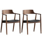Modern Dining Arm Chair 22'' Wide Open Back Chair with 4 Wood Legs for Home Use Walnut Faux Leather 2 Piece Set Clearhalo ' kitchen&dining_furn' 'Dining Chairs' 'Dining Tables & Seating' 'dining_chair' 'furn' 'furn_dining_chair' 'Furniture' 'furniture_dining_chair' 'Kitchen & Dining Furniture' 'kitchen' 3542173