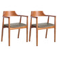 Modern Dining Arm Chair 22'' Wide Open Back Chair with 4 Wood Legs for Home Use Brown Leather 2 Piece Set Clearhalo ' kitchen&dining_furn' 'Dining Chairs' 'Dining Tables & Seating' 'dining_chair' 'furn' 'furn_dining_chair' 'Furniture' 'furniture_dining_chair' 'Kitchen & Dining Furniture' 'kitchen' 3542179