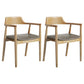 Modern Dining Arm Chair 22'' Wide Open Back Chair with 4 Wood Legs for Home Use Wood Leather 2 Piece Set Clearhalo ' kitchen&dining_furn' 'Dining Chairs' 'Dining Tables & Seating' 'dining_chair' 'furn' 'furn_dining_chair' 'Furniture' 'furniture_dining_chair' 'Kitchen & Dining Furniture' 'kitchen' 3542182