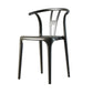 Contemporary Style Plastic Dining Chair Wishbone Back Chair for Kitchen Black 1 Piece Clearhalo ' kitchen&dining_furn' 'Dining Chairs' 'Dining Tables & Seating' 'dining_chair' 'furn' 'furn_dining_chair' 'Furniture' 'furniture_dining_chair' 'Kitchen & Dining Furniture' 'kitchen' 3542188