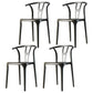 Contemporary Style Plastic Dining Chair Wishbone Back Chair for Kitchen Black 4 Piece Set Clearhalo ' kitchen&dining_furn' 'Dining Chairs' 'Dining Tables & Seating' 'dining_chair' 'furn' 'furn_dining_chair' 'Furniture' 'furniture_dining_chair' 'Kitchen & Dining Furniture' 'kitchen' 3542192