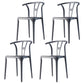 Contemporary Style Plastic Dining Chair Wishbone Back Chair for Kitchen Grey 4 Piece Set Clearhalo ' kitchen&dining_furn' 'Dining Chairs' 'Dining Tables & Seating' 'dining_chair' 'furn' 'furn_dining_chair' 'Furniture' 'furniture_dining_chair' 'Kitchen & Dining Furniture' 'kitchen' 3542195