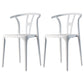 Contemporary Style Plastic Dining Chair Wishbone Back Chair for Kitchen White 2 Piece Set Clearhalo ' kitchen&dining_furn' 'Dining Chairs' 'Dining Tables & Seating' 'dining_chair' 'furn' 'furn_dining_chair' 'Furniture' 'furniture_dining_chair' 'Kitchen & Dining Furniture' 'kitchen' 3542200