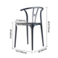 Contemporary Style Plastic Dining Chair Wishbone Back Chair for Kitchen Clearhalo ' kitchen&dining_furn' 'Dining Chairs' 'Dining Tables & Seating' 'dining_chair' 'furn' 'furn_dining_chair' 'Furniture' 'furniture_dining_chair' 'Kitchen & Dining Furniture' 'kitchen' 3542202