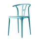 Contemporary Style Plastic Dining Chair Wishbone Back Chair for Kitchen Blue 1 Piece Clearhalo ' kitchen&dining_furn' 'Dining Chairs' 'Dining Tables & Seating' 'dining_chair' 'furn' 'furn_dining_chair' 'Furniture' 'furniture_dining_chair' 'Kitchen & Dining Furniture' 'kitchen' 3542212