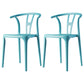 Contemporary Style Plastic Dining Chair Wishbone Back Chair for Kitchen Blue 2 Piece Set Clearhalo ' kitchen&dining_furn' 'Dining Chairs' 'Dining Tables & Seating' 'dining_chair' 'furn' 'furn_dining_chair' 'Furniture' 'furniture_dining_chair' 'Kitchen & Dining Furniture' 'kitchen' 3542213