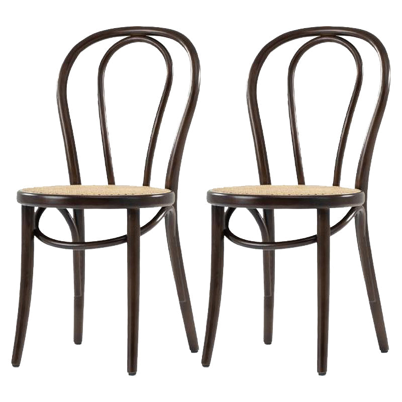 Country Style Solid Wood Chair Windsor Back Side Kitchen Dining Room Chairs Walnut Wicker & Rattan 2 Piece Set Clearhalo ' kitchen&dining_furn' 'Dining Chairs' 'Dining Tables & Seating' 'dining_chair' 'furn' 'furn_dining_chair' 'Furniture' 'furniture_dining_chair' 'Kitchen & Dining Furniture' 'kitchen' 3542244