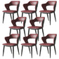 Industrial Style Faux Leather Side Chair with 4 Metal Legs Open Back Dining Side Chair Red 8 Piece Set Clearhalo ' kitchen&dining_furn' 'Dining Chairs' 'Dining Tables & Seating' 'dining_chair' 'furn' 'furn_dining_chair' 'Furniture' 'furniture_dining_chair' 'Kitchen & Dining Furniture' 'kitchen' 3542248