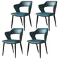 Industrial Style Faux Leather Side Chair with 4 Metal Legs Open Back Dining Side Chair Blue 4 Piece Set Clearhalo ' kitchen&dining_furn' 'Dining Chairs' 'Dining Tables & Seating' 'dining_chair' 'furn' 'furn_dining_chair' 'Furniture' 'furniture_dining_chair' 'Kitchen & Dining Furniture' 'kitchen' 3542250