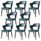Industrial Style Faux Leather Side Chair with 4 Metal Legs Open Back Dining Side Chair Blue 8 Piece Set Clearhalo ' kitchen&dining_furn' 'Dining Chairs' 'Dining Tables & Seating' 'dining_chair' 'furn' 'furn_dining_chair' 'Furniture' 'furniture_dining_chair' 'Kitchen & Dining Furniture' 'kitchen' 3542252