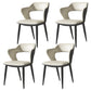 Industrial Style Faux Leather Side Chair with 4 Metal Legs Open Back Dining Side Chair Gray-White 4 Piece Set Clearhalo ' kitchen&dining_furn' 'Dining Chairs' 'Dining Tables & Seating' 'dining_chair' 'furn' 'furn_dining_chair' 'Furniture' 'furniture_dining_chair' 'Kitchen & Dining Furniture' 'kitchen' 3542254