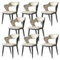 Industrial Style Faux Leather Side Chair with 4 Metal Legs Open Back Dining Side Chair Gray-White 8 Piece Set Clearhalo ' kitchen&dining_furn' 'Dining Chairs' 'Dining Tables & Seating' 'dining_chair' 'furn' 'furn_dining_chair' 'Furniture' 'furniture_dining_chair' 'Kitchen & Dining Furniture' 'kitchen' 3542256
