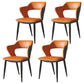 Industrial Style Faux Leather Side Chair with 4 Metal Legs Open Back Dining Side Chair Orange 4 Piece Set Clearhalo ' kitchen&dining_furn' 'Dining Chairs' 'Dining Tables & Seating' 'dining_chair' 'furn' 'furn_dining_chair' 'Furniture' 'furniture_dining_chair' 'Kitchen & Dining Furniture' 'kitchen' 3542258