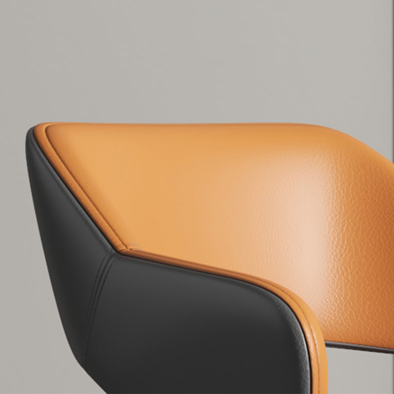 Industrial Style Faux Leather Side Chair with 4 Metal Legs Open Back Dining Side Chair Clearhalo ' kitchen&dining_furn' 'Dining Chairs' 'Dining Tables & Seating' 'dining_chair' 'furn' 'furn_dining_chair' 'Furniture' 'furniture_dining_chair' 'Kitchen & Dining Furniture' 'kitchen' 3542262