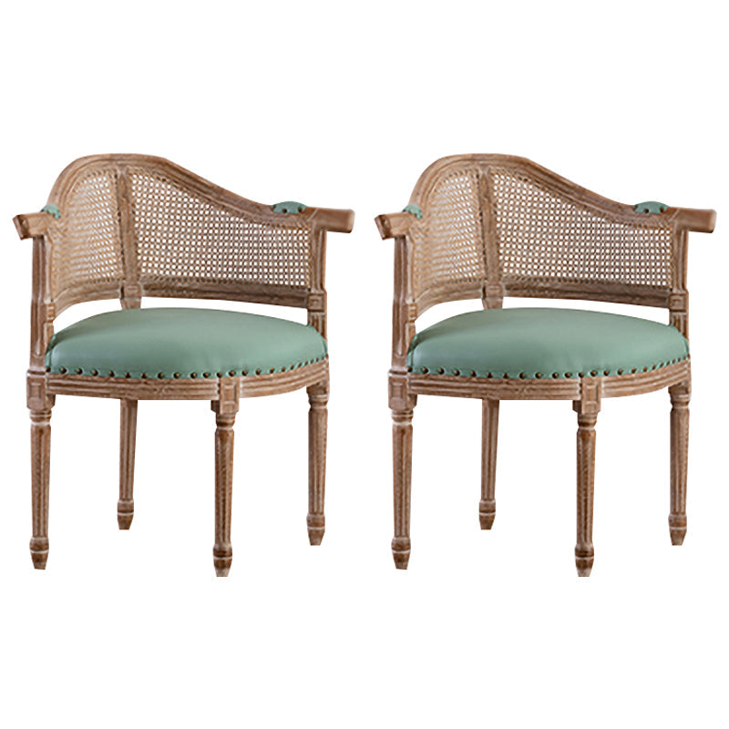 Country Style Dining Arm Chair Open Back Chair with 4 Wood Legs for Home Use Aqua 2 Piece Set Clearhalo ' kitchen&dining_furn' 'Dining Chairs' 'Dining Tables & Seating' 'dining_chair' 'furn' 'furn_dining_chair' 'Furniture' 'furniture_dining_chair' 'Kitchen & Dining Furniture' 'kitchen' 3542268