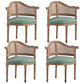 Country Style Dining Arm Chair Open Back Chair with 4 Wood Legs for Home Use Aqua 4 Piece Set Clearhalo ' kitchen&dining_furn' 'Dining Chairs' 'Dining Tables & Seating' 'dining_chair' 'furn' 'furn_dining_chair' 'Furniture' 'furniture_dining_chair' 'Kitchen & Dining Furniture' 'kitchen' 3542271