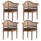 Country Style Dining Arm Chair Open Back Chair with 4 Wood Legs for Home Use Coffee 4 Piece Set Clearhalo ' kitchen&dining_furn' 'Dining Chairs' 'Dining Tables & Seating' 'dining_chair' 'furn' 'furn_dining_chair' 'Furniture' 'furniture_dining_chair' 'Kitchen & Dining Furniture' 'kitchen' 3542276